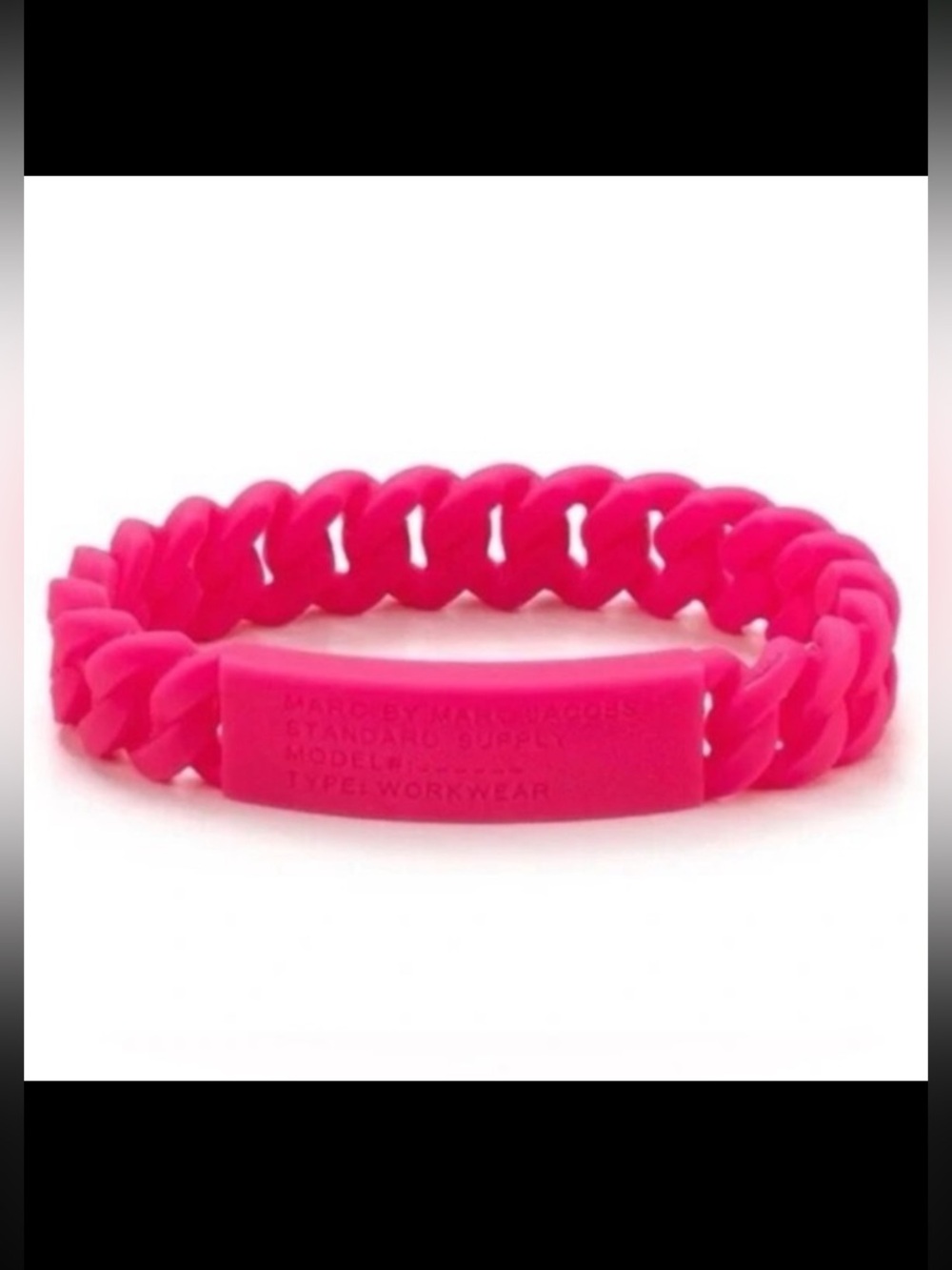 Marc By Marc JACOBS Knockout Pink Silicone Bracelet
